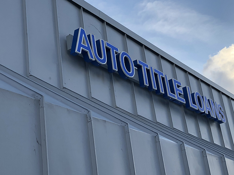 Auto Title Loans Channel Letters